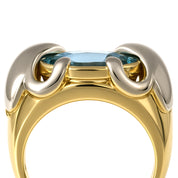 Anello - 18 carati Oro giallo, Oro bianco - 4.80ct. tw. Topazio