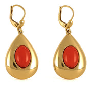 Orecchini - 18 carati Oro giallo - Corallo