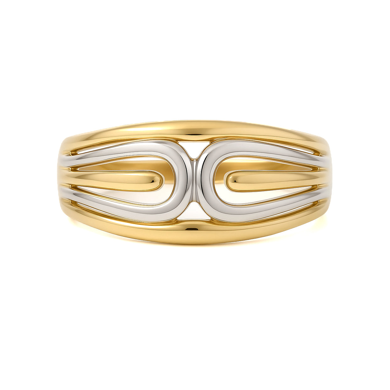 Anello - 18 carati Oro bianco, Oro giallo