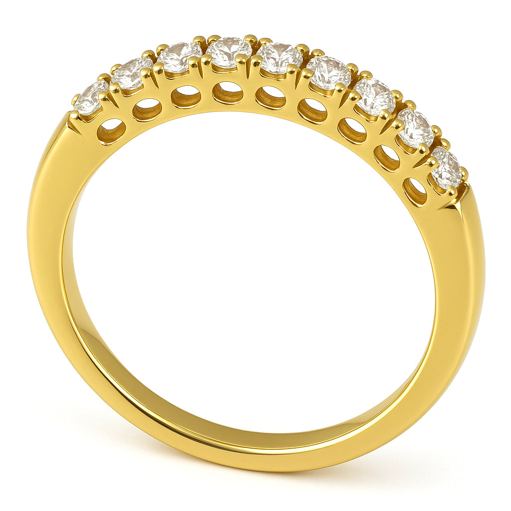 Anello - 18 carati Oro giallo - 0.135ct. tw. Diamante (Naturale)