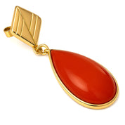 Orecchini - 18 carati Oro giallo - Corallo