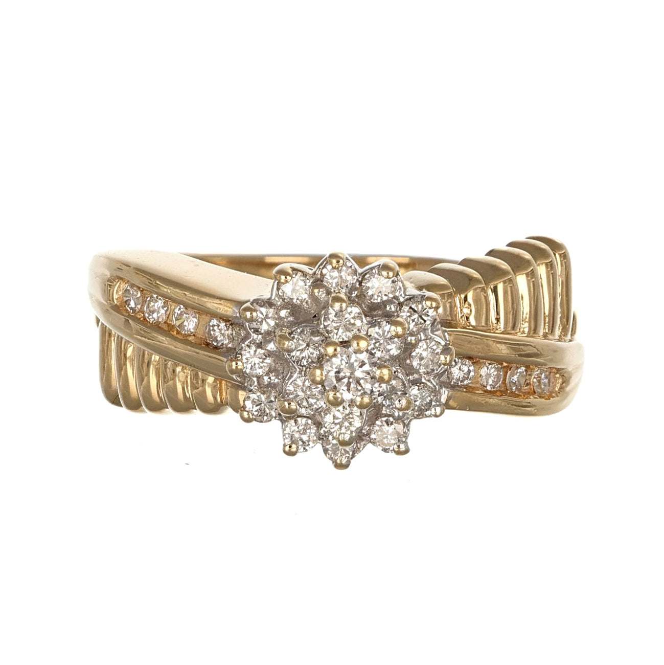 Anello - 14 carati Oro bianco, Oro giallo - 0.41ct. tw. Diamante (Naturale)