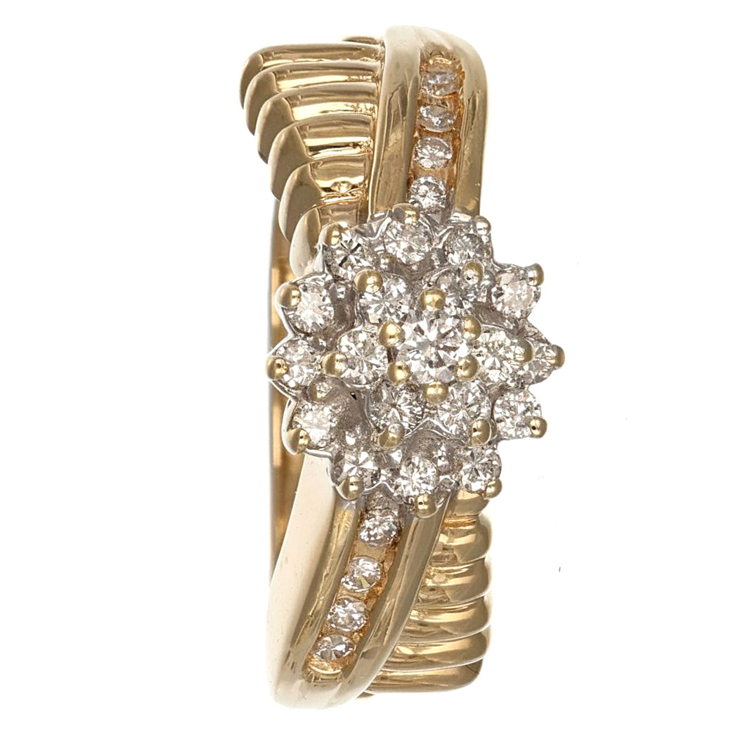 Anello - 14 carati Oro bianco, Oro giallo - 0.41ct. tw. Diamante (Naturale)