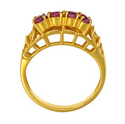 Anello - 18 carati Oro giallo - 0.32ct. tw. Rubino