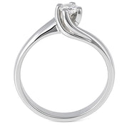 Anello - 18 carati Oro bianco - 0.15ct. tw. Diamante (Naturale)