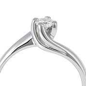 Anello - 18 carati Oro bianco - 0.15ct. tw. Diamante (Naturale)