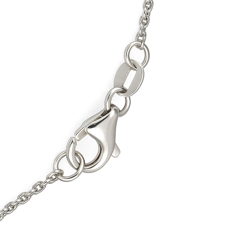 Collana con ciondolo - 18 carati Oro bianco - 0.18ct. tw. Diamante (Naturale)