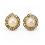 Orecchini - 18 carati Oro bianco, Oro giallo - 0.96ct. tw. Diamante (Naturale) - Perla