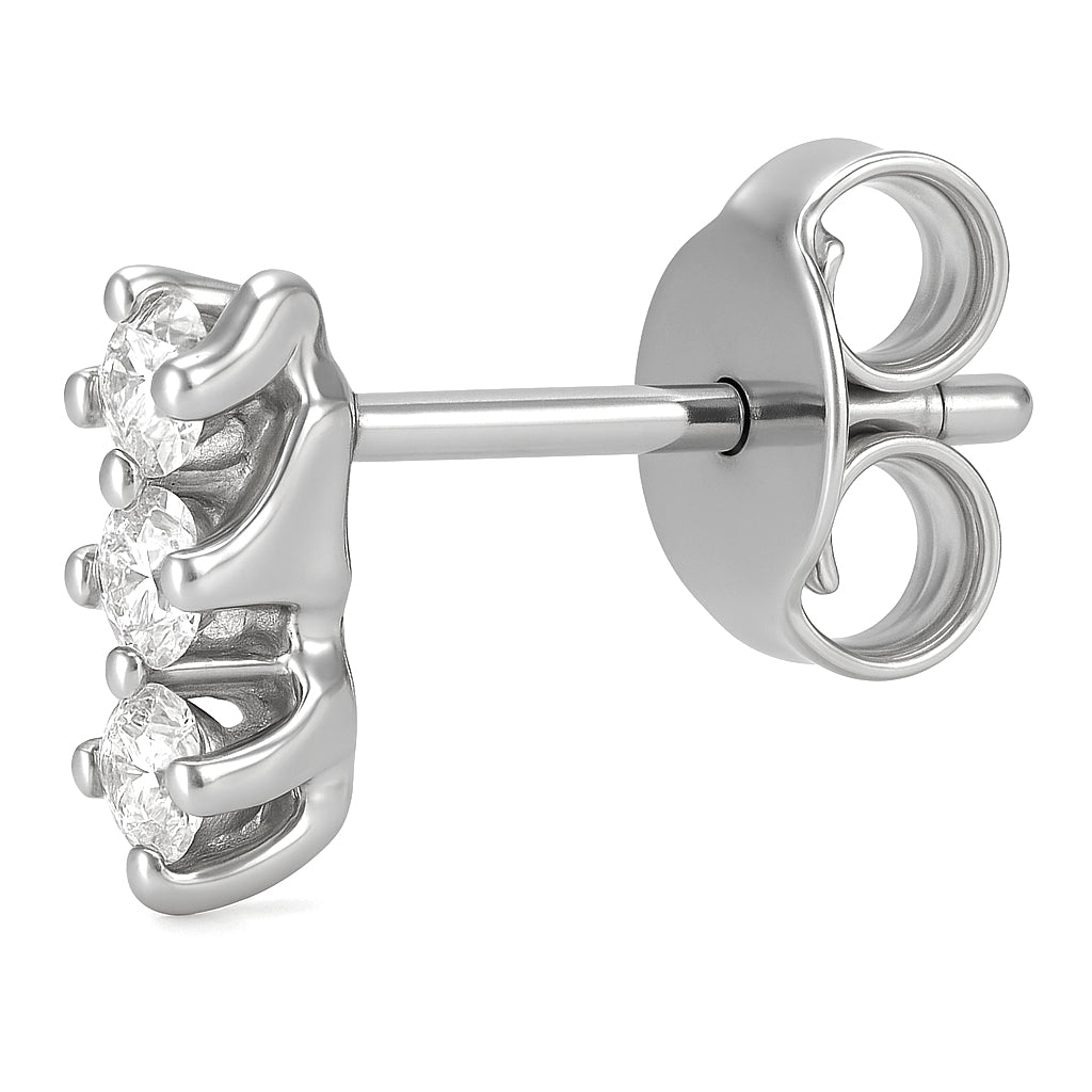 Orecchini - 18 carati Oro bianco - 0.18ct. tw. Diamante (Naturale)