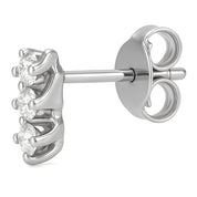 Orecchini - 18 carati Oro bianco - 0.18ct. tw. Diamante (Naturale)