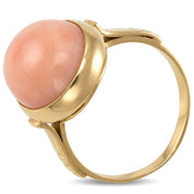 Anello - 18 carati Oro giallo Corallo