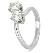 Anello - 18 carati Oro bianco Diamante (Naturale)