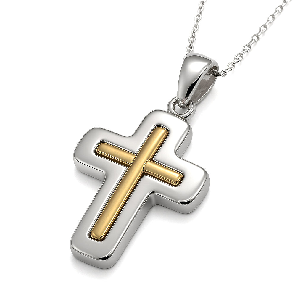 Collana con ciondolo - 18 carati Oro giallo, Oro bianco