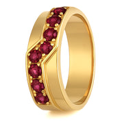 Anello - 18 carati Oro giallo - 0.40ct. tw. Rubino