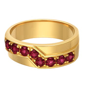 Anello - 18 carati Oro giallo - 0.40ct. tw. Rubino