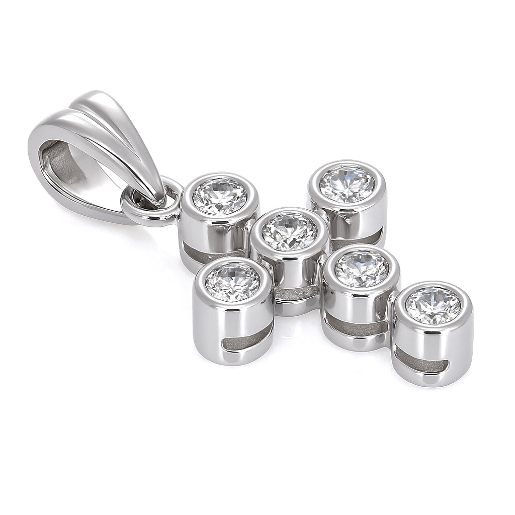 Ciondolo - 18 carati Oro bianco - 0.12ct. tw. Diamante (Naturale)