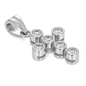 Ciondolo - 18 carati Oro bianco - 0.12ct. tw. Diamante (Naturale)