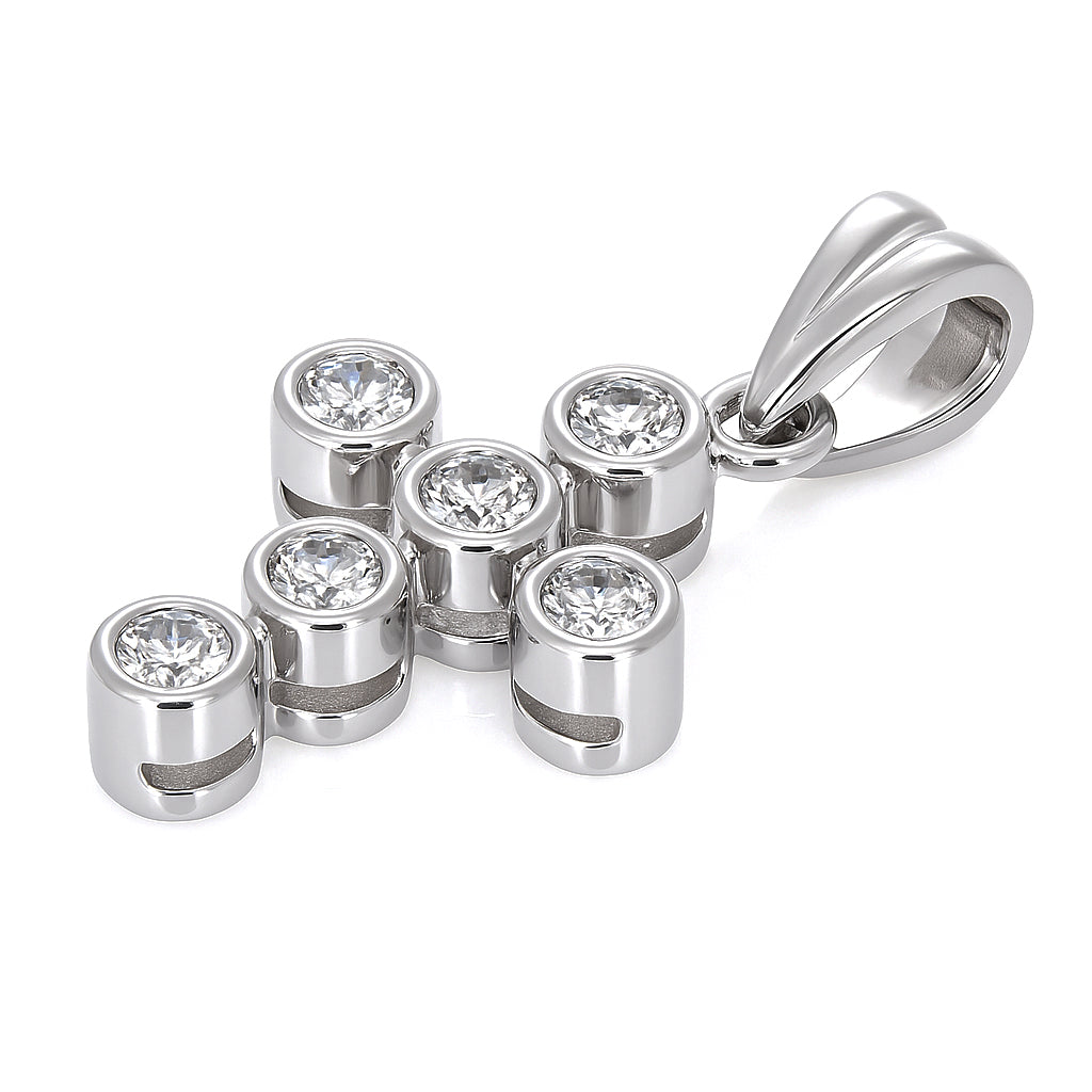 Ciondolo - 18 carati Oro bianco - 0.12ct. tw. Diamante (Naturale)