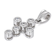 Ciondolo - 18 carati Oro bianco - 0.12ct. tw. Diamante (Naturale)