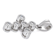 Ciondolo - 18 carati Oro bianco - 0.12ct. tw. Diamante (Naturale)