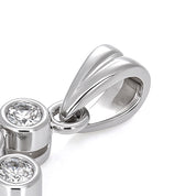 Ciondolo - 18 carati Oro bianco - 0.12ct. tw. Diamante (Naturale)