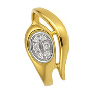 Anello - 18 carati Oro bianco, Oro giallo - 0.03ct. tw. Diamante (Naturale)