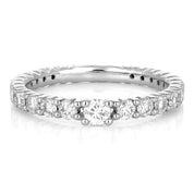 Anello - 18 carati Oro bianco - 0.96ct. tw. Diamante (Naturale)