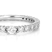 Anello - 18 carati Oro bianco - 0.96ct. tw. Diamante (Naturale)