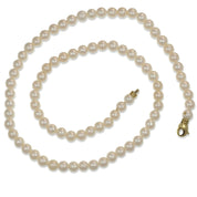 Collana di perle Akoya coltivate in oro giallo 18 carati