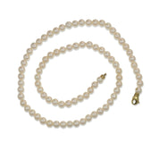 Collana di perle Akoya coltivate in oro giallo 18 carati