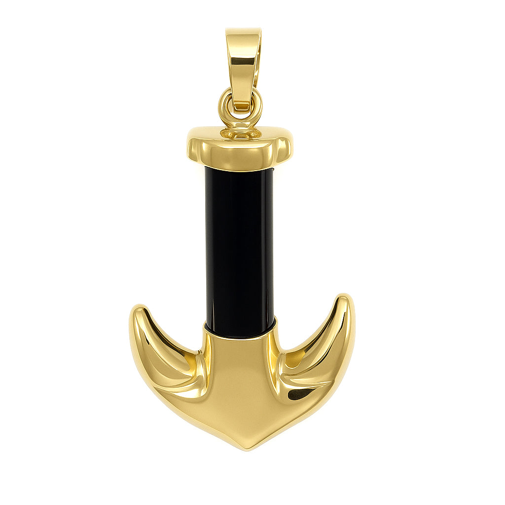 Ciondolo - 18 carati Oro giallo - 1.55ct. tw. Onice