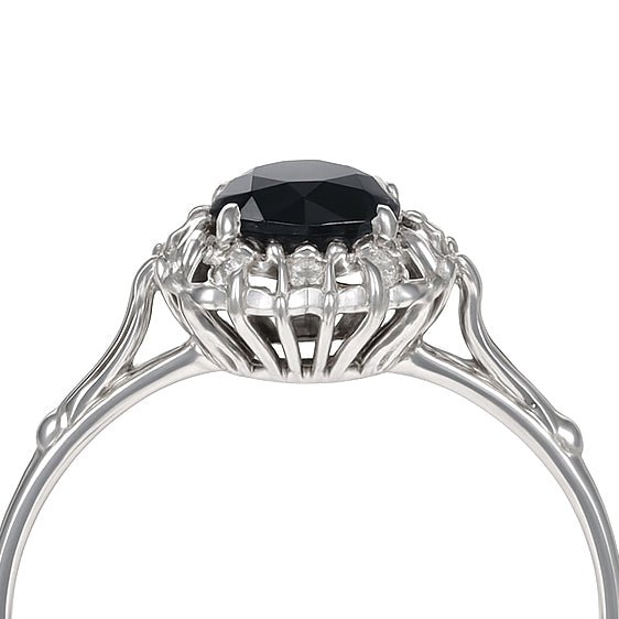 Anello - 18 carati Oro bianco - 1.05ct. tw. Zaffiro - Diamante