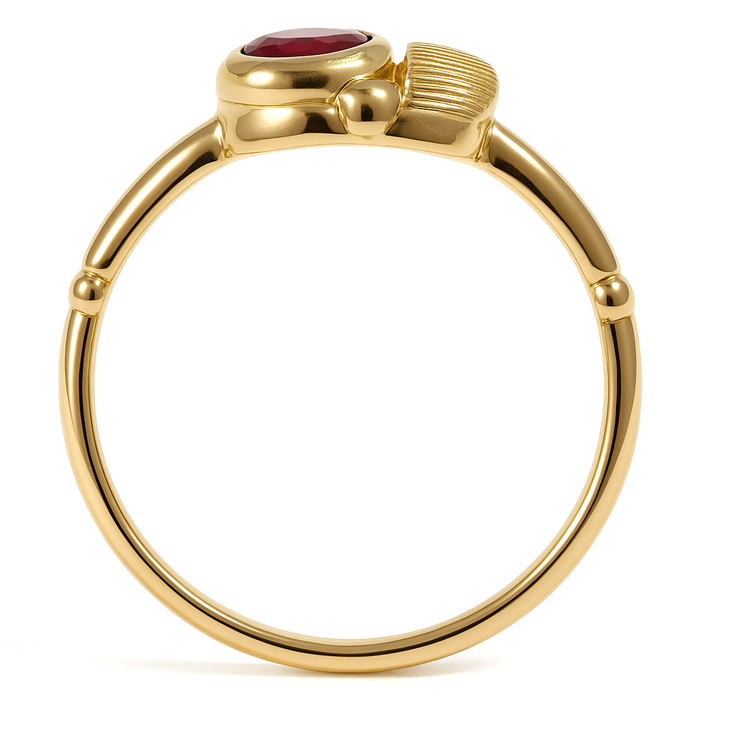 Anello - 18 carati Oro giallo - 0.20ct. tw. Rubino