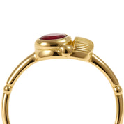 Anello - 18 carati Oro giallo - 0.20ct. tw. Rubino