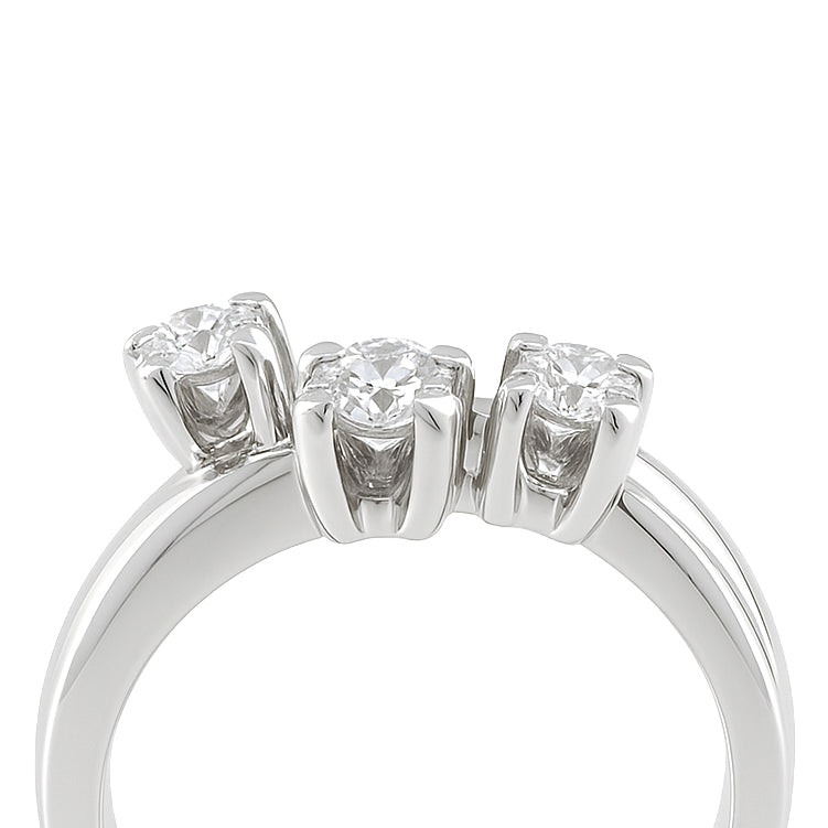 Anello - 18 carati Oro bianco - 0.36ct. tw. Diamante (Naturale)