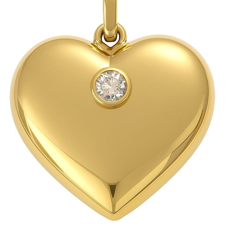 Ciondolo - 18 carati Oro giallo - 0.20ct. tw. Diamante (Naturale)