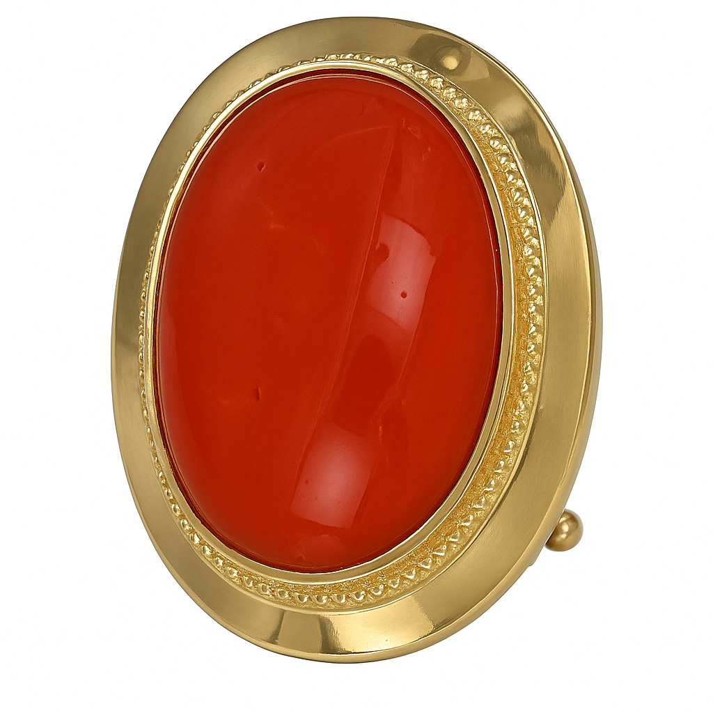 Orecchini - 18 carati Oro giallo - Corallo