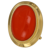 Orecchini - 18 carati Oro giallo - Corallo