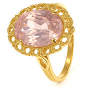 Anello - 18 carati Oro giallo - 6.50ct. tw. Quarzo