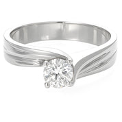 Anello - 18 carati Oro bianco - 0.80ct. tw. Diamante (Naturale)