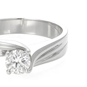 Anello - 18 carati Oro bianco - 0.80ct. tw. Diamante (Naturale)