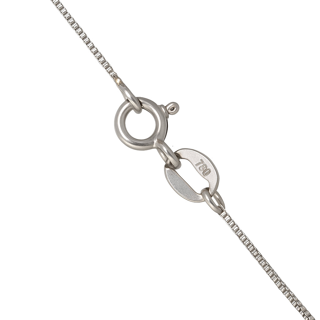 Collana con ciondolo - 18 carati Oro bianco - 0.16ct. tw. Diamante (Naturale) - Perla