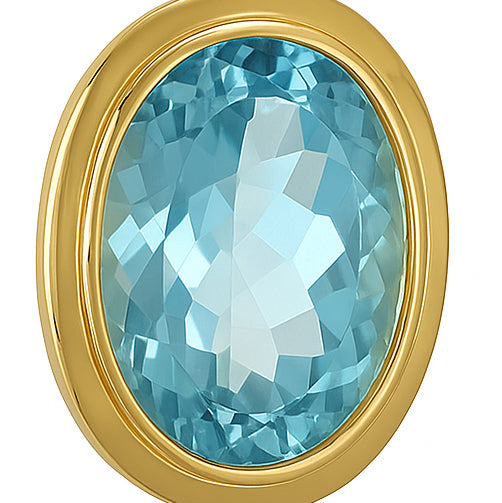 Ciondolo in Oro Giallo 18 carati con n 1 Topazio da 4.75 Ct
