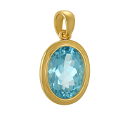 Ciondolo in Oro Giallo 18 carati con n 1 Topazio da 4.75 Ct