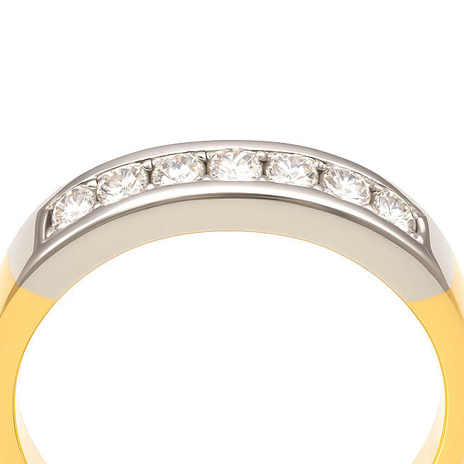 Anello - 18 carati Oro bianco, Oro giallo - 0.62ct. tw. Diamante (Naturale)