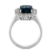 Anello - 18 carati Oro bianco - 2.31ct. tw. Topazio - Diamante