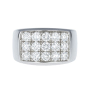 Anello - 18 carati Oro bianco - 1.60ct. tw. Diamante (Naturale)