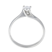 Anello - 18 carati Oro bianco - 0.25ct. tw. Diamante (Naturale)