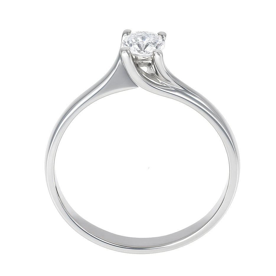 Anello - 18 carati Oro bianco - 0.25ct. tw. Diamante (Naturale)
