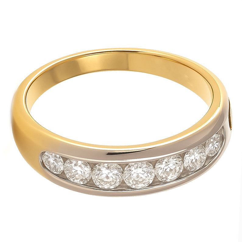 Anello - 18 carati Oro bianco, Oro giallo - 0.62ct. tw. Diamante (Naturale)